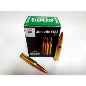 Rifle Cartridges  STERLING 308 Win FMJ 147 gr