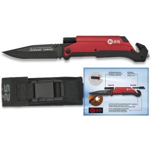 Tactical knife 19451 firestarter/Flashlight Red.9 K25