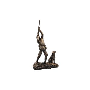 Patina Brone Sculpture Highbird with Labrador